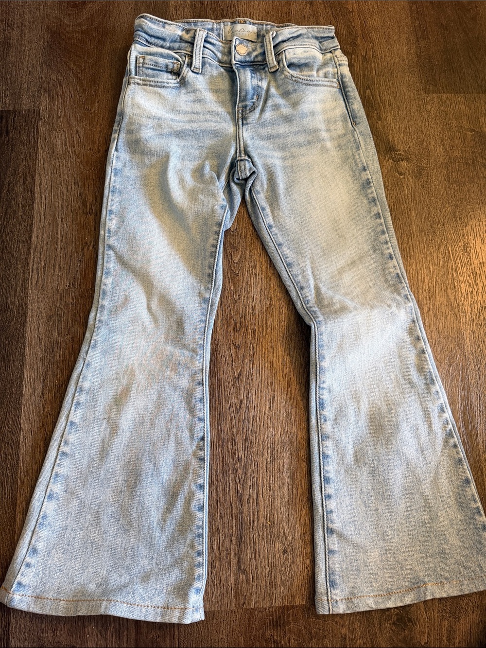 Youth Girls KanCan Sky Blue Wide Leg Flare Jeans